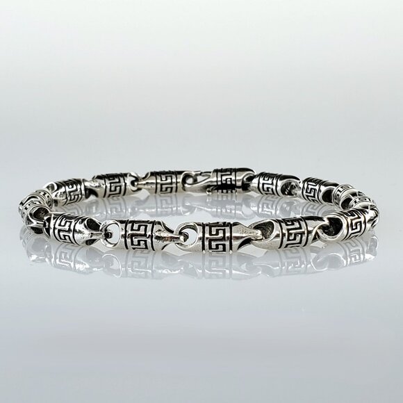 8" Womens 18K White Gold Chain Link Bracelet 18 Karat 8 inch Silver Jewelry NEW